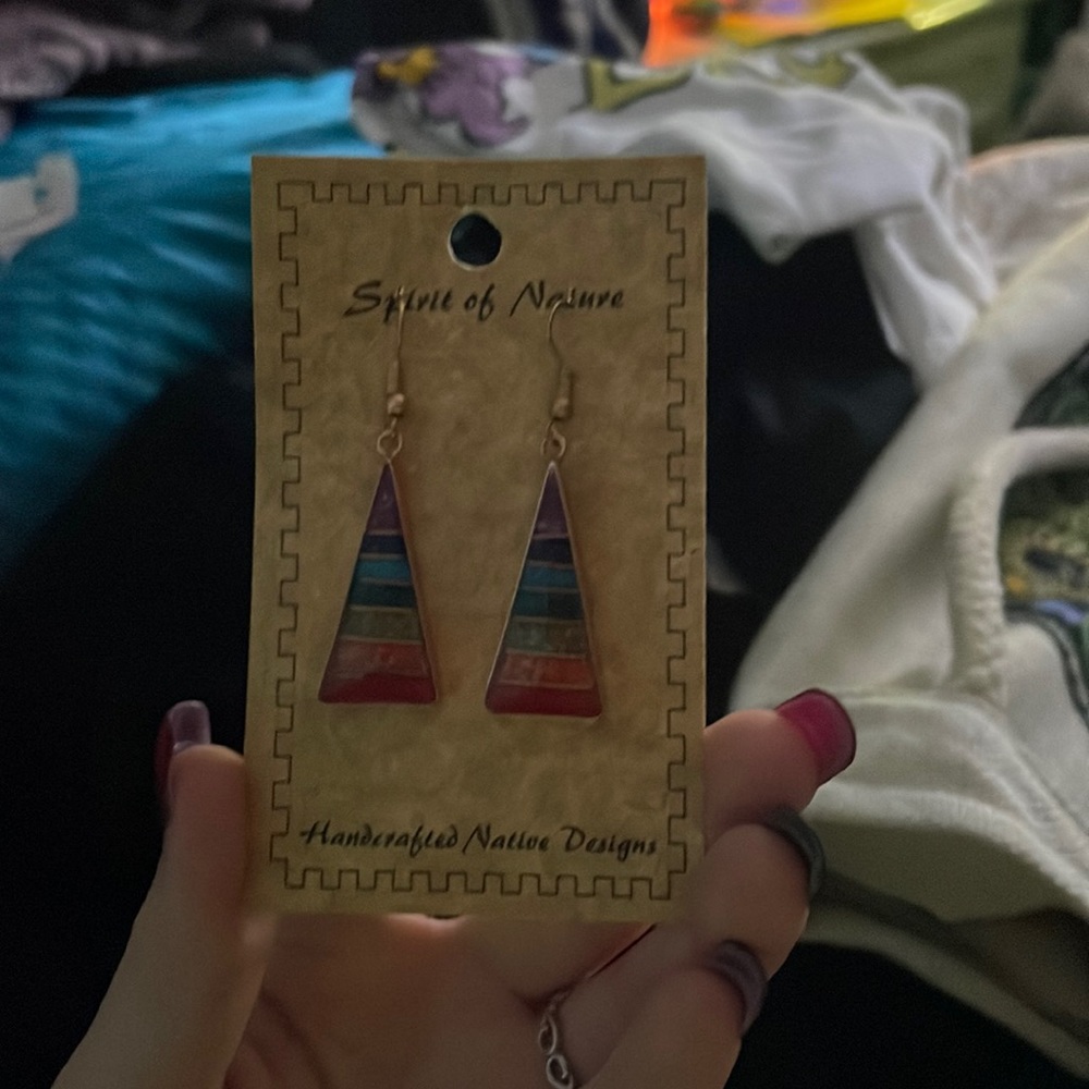 Spirit of nature handcrafted native design earrings